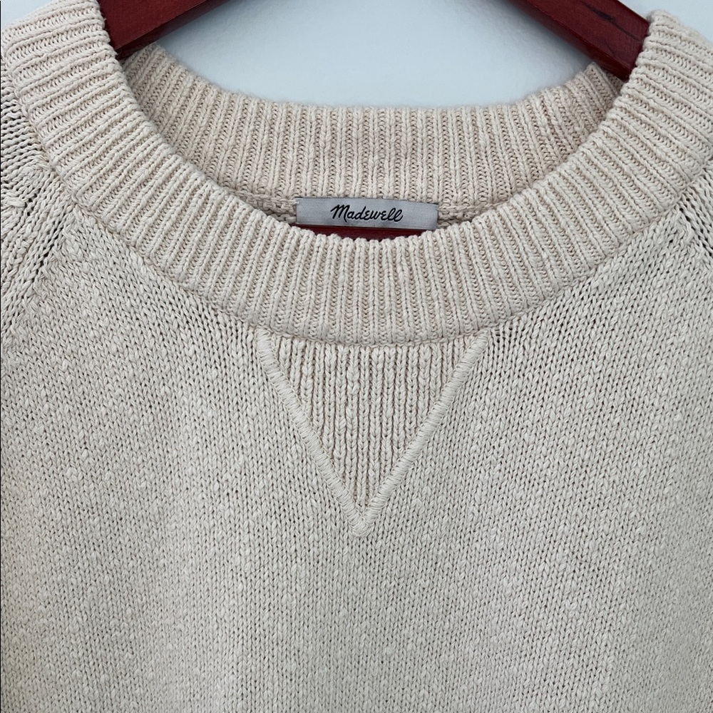 Madewell Cream and Soft Yellow Ombre Knit Style #AM300 Cropped Top Size S - Picture 8 of 16